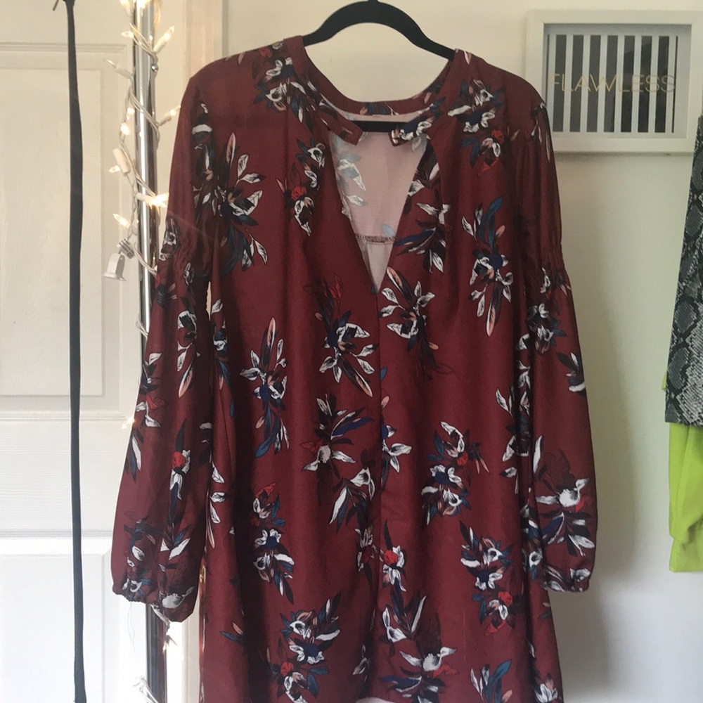 Balloon sleeve dress